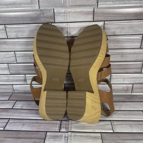Dr. Scholl's Want It All Fisherman Block Heel Brown Leather Sandal Size 11-NEW - Picture 7 of 8
